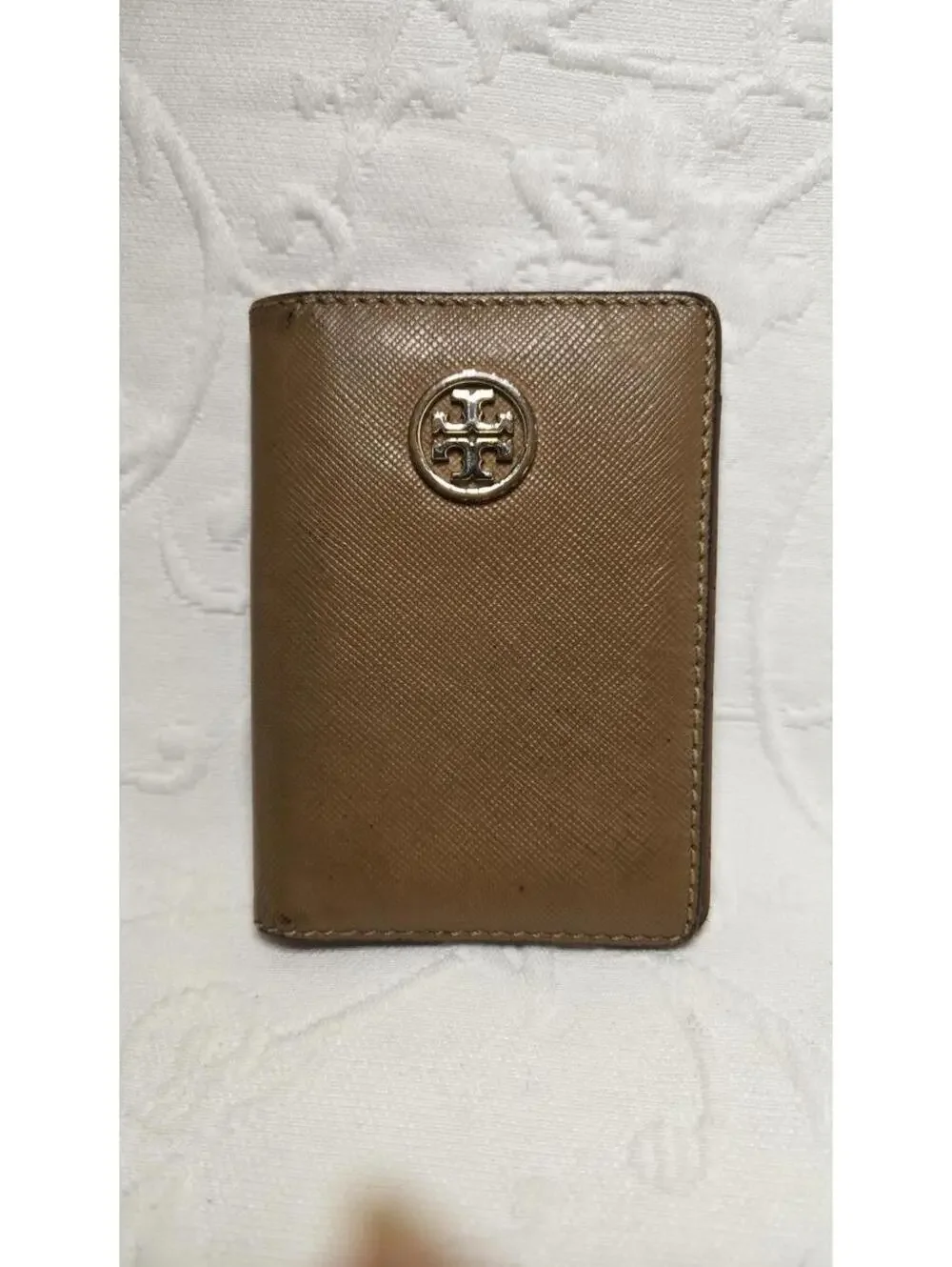 Tory Burch Brown Leather Bifold ID Wallet